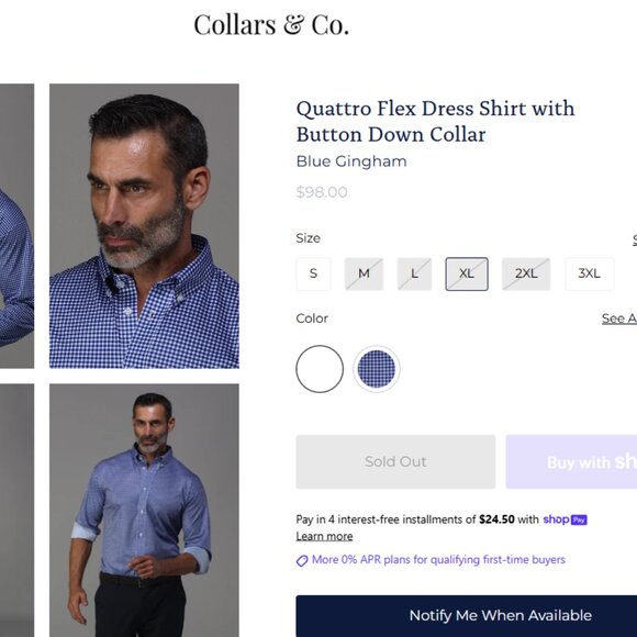 Men’s Collars & Co Button-Down Shirts - Picture 7 of 7